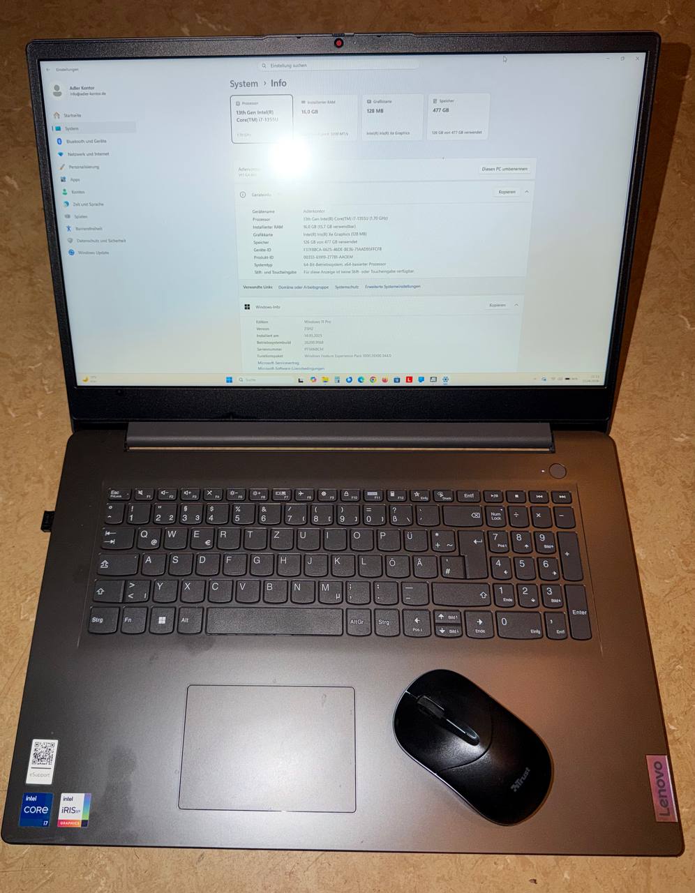 Lenovo Business-Laptop mit Windows 11 Pro